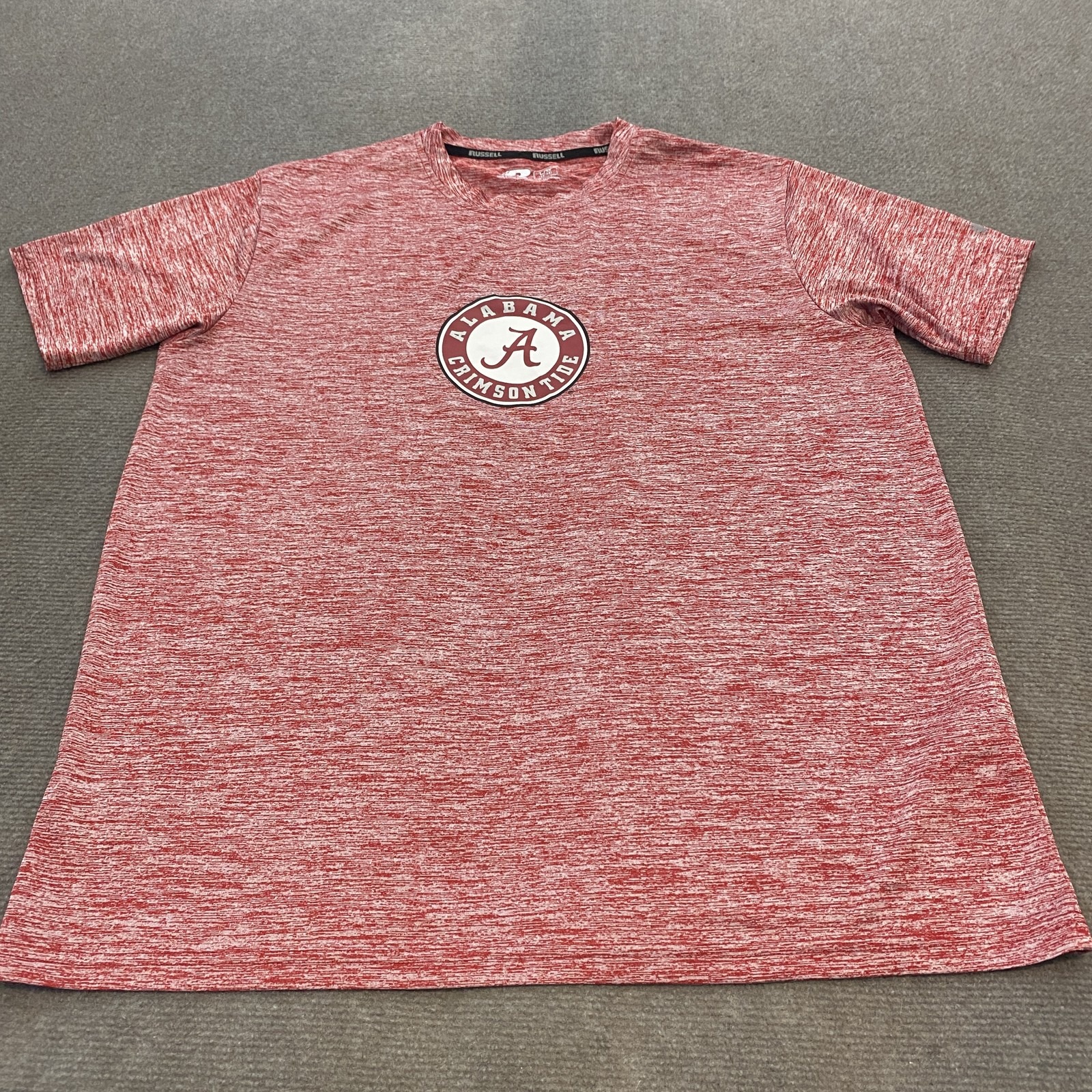Alabama Crimson Tide Shirt Mens Large Ncaa Football Russell Athletic Polyester